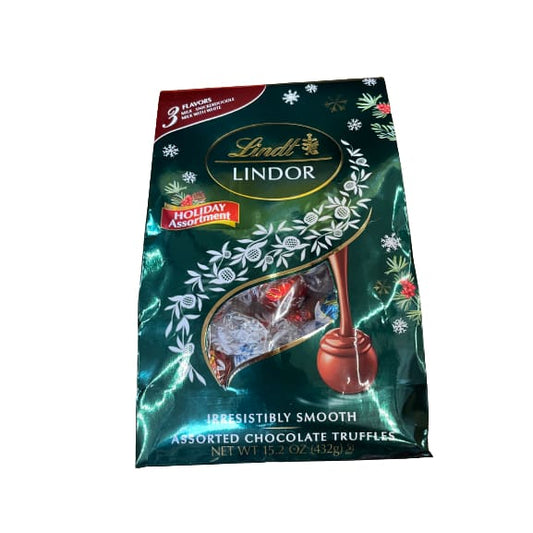 Lindt LINDOR Holiday Assortment Chocolate Candy Truffles 15.2 oz. Bag - Lindt