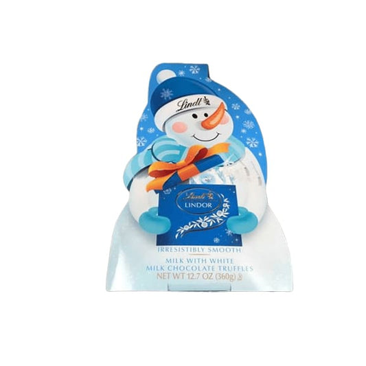 Lindt LINDOR Holiday Snowman Milk & White Chocolate Truffles Mini Gift Bag, 12.7 oz - ShelHealth.Com