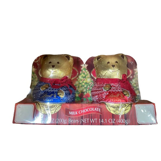 Lindt Lindt Lindor Milk Chocolate Christmas Teddy Bears. 2 x 7 oz.