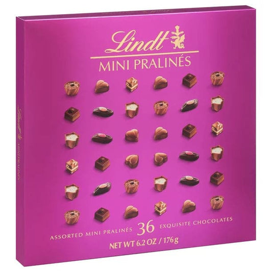 Lindt Mini Pralines Valentine Candies Assorted Chocolate Pralines 6.2 oz Box - Lindt