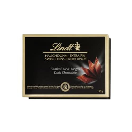 LINDT THINS Black Chocolate 4.41 oz. (125 g.) - Lindt