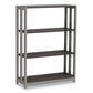 Linea Italia Trento Line Bookcase Three-shelf 31.5w X 11.63d X 43.25h Mocha - Furniture - Linea Italia®
