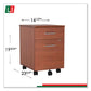 Linea Italia Trento Line Mobile Pedestal File Left Or Right 2-drawers: Box/file Legal/letter Cherry 16.5 X 19.75 X 23.63 - Furniture - Linea