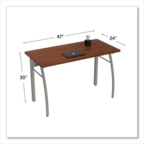 Linea Italia Trento Line Rectangular Desk 47.25 X 23.63 X 29.5 Cherry - Furniture - Linea Italia®