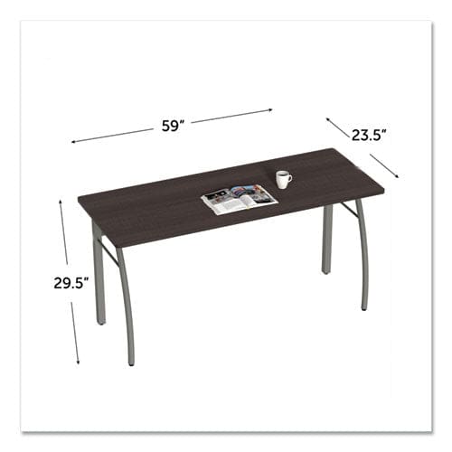 Linea Italia Trento Line Rectangular Desk 59.13 X 23.63 X 29.5 Mocha - Furniture - Linea Italia®