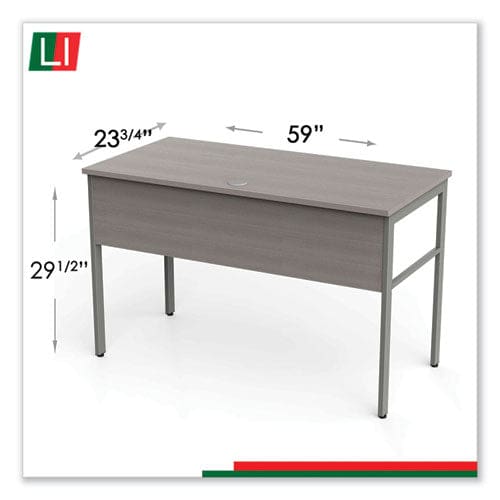 Linea Italia Urban Series Desk Workstation 59 X 23.75 X 29.5 Ash - Furniture - Linea Italia®