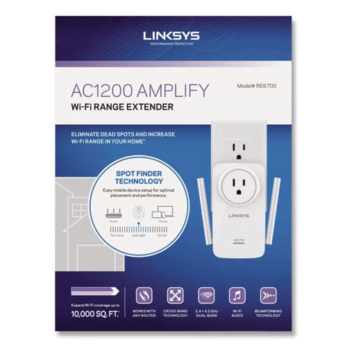 LINKSYS Ac1200 Amplify Dual-band Wifi Extender 2 Ports Dual-band 2.4 Ghz/5 Ghz - Technology - LINKSYS™
