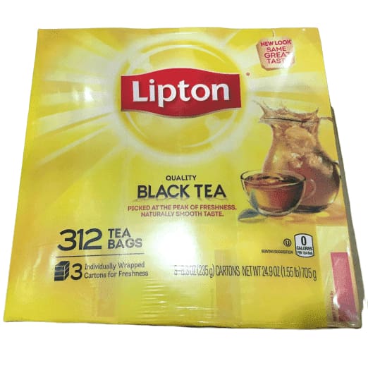 Lipton Black Tea Bags, 312 Count - ShelHealth.Com