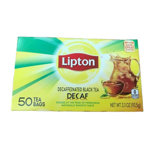 Lipton Black Tea Bags Decaffeinated 50 ct - ShelHealth.Com