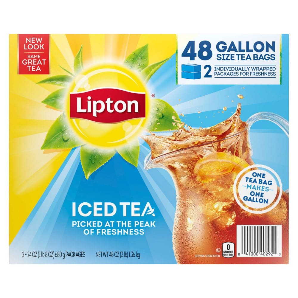 Lipton Iced Tea Gallon Size Tea Bags (48 ct.) - Coffee Tea & Cocoa - Lipton Iced