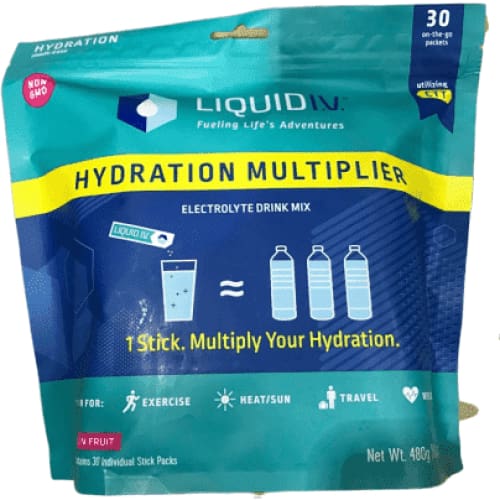 Liquid I.V. Hydration Multiplier, Electrolyte Powder, Easy Open Packets, Supplement Drink Mix (Passion Fruit, 30 Count) - ShelHealth.Com