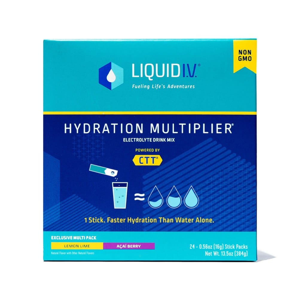 Liquid I.V. Hydration Multiplier Electrolyte Powder Packets Lemon Lime & Acai Berry (24 pk.) - Diet Nutrition & Protein - Liquid I.V.