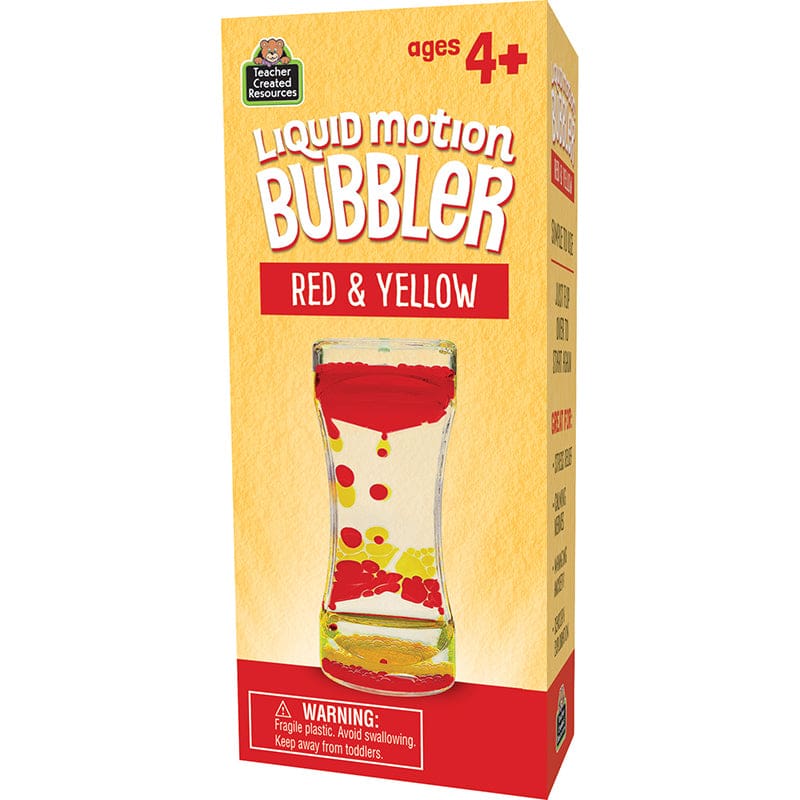 Liquid Motion Bubbler Red & Yellow (Pack of 10) - Novelty - Teacher Created Resources