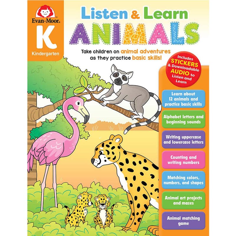 Listen And Learn Animals Grade K (Pack of 3) - Language Skills - Evan-moor