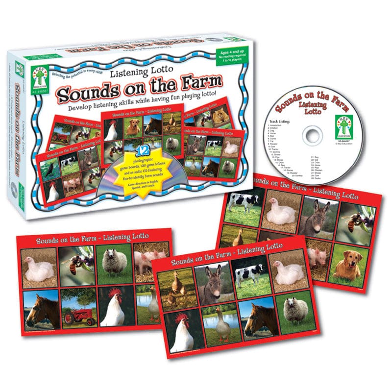 Listening Lotto Sounds On The Farm Game (Pack of 2) - Games - Carson Dellosa Education