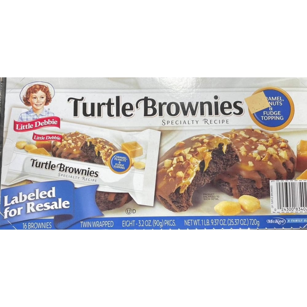 Little Debbie Little Debbie Turtle Brownies, Box, 8 Individually Wrapped Brownies Chocolate, 25.37 oz.