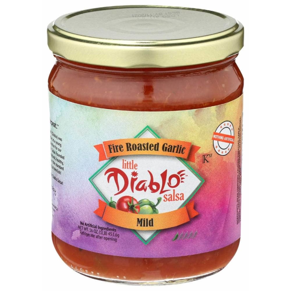 LITTLE DIABLO Grocery > Salsas LITTLE DIABLO: Fire Roasted Garlic Mild, 16 oz