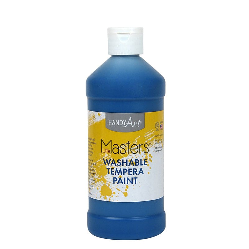Little Masters Blue 16Oz Washable Paint (Pack of 12) - Paint - Rock Paint Distributing Corp