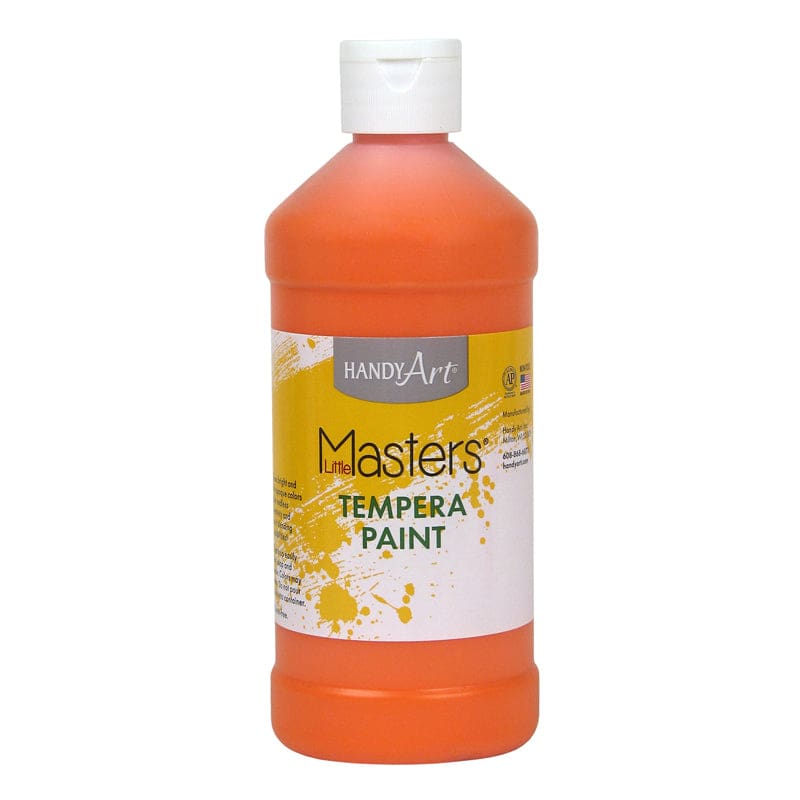 Little Masters Orange 16Oz Tempera Paint (Pack of 12) - Paint - Rock Paint Distributing Corp