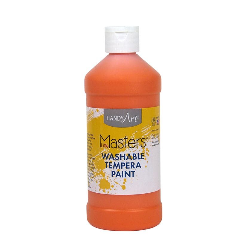 Little Masters Orange 16Oz Washable Paint (Pack of 12) - Paint - Rock Paint Distributing Corp