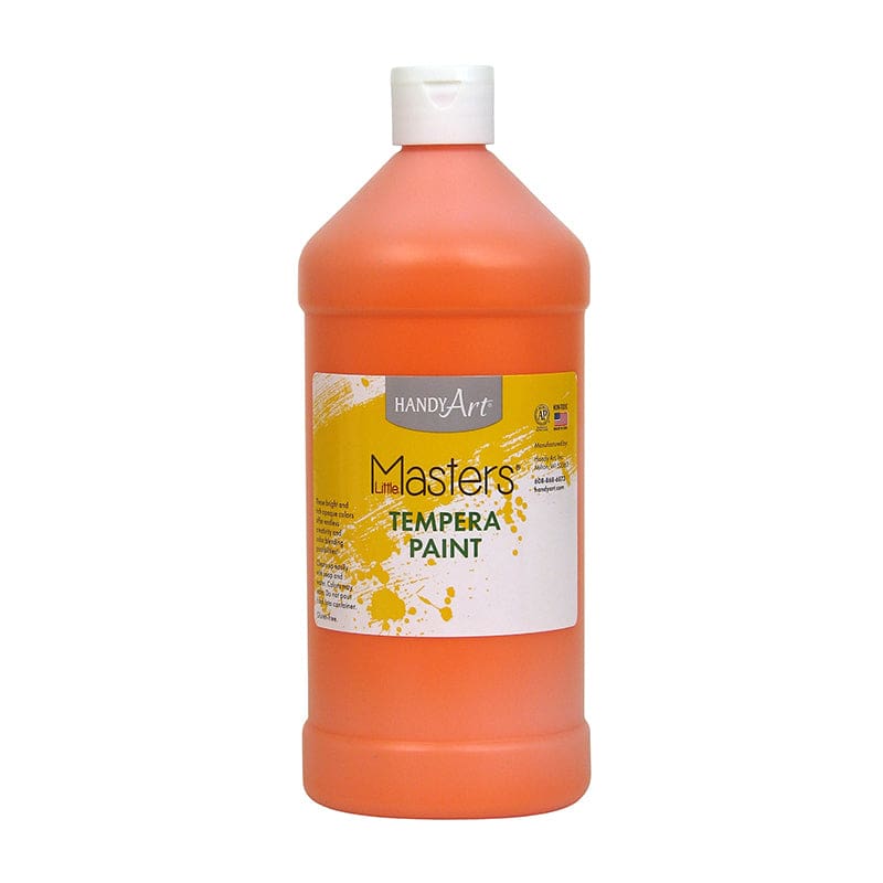 Little Masters Orange 32Oz Tempera Paint (Pack of 10) - Paint - Rock Paint Distributing Corp