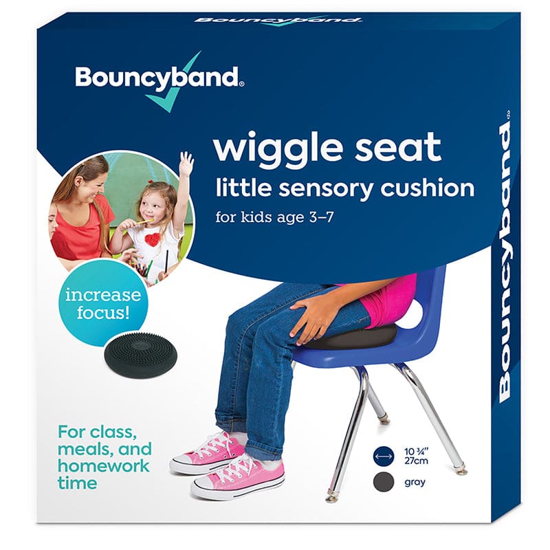 Little Wiggle Seat Cushion Dk Gray Bouncyband Sensory (Pack of 2) - Floor Cushions - Bouncy Bands