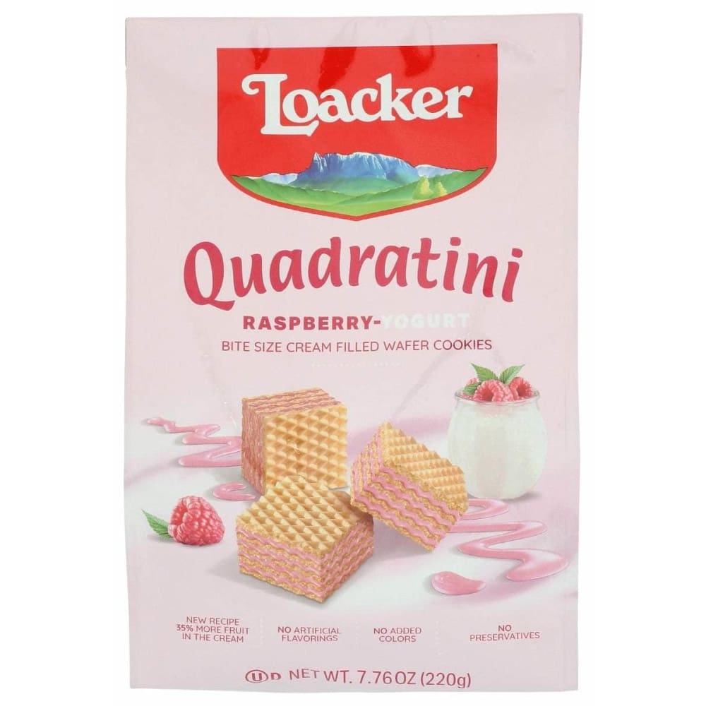 LOACKER LOACKER Quadratini Raspberry Yogurt, 7.76 oz