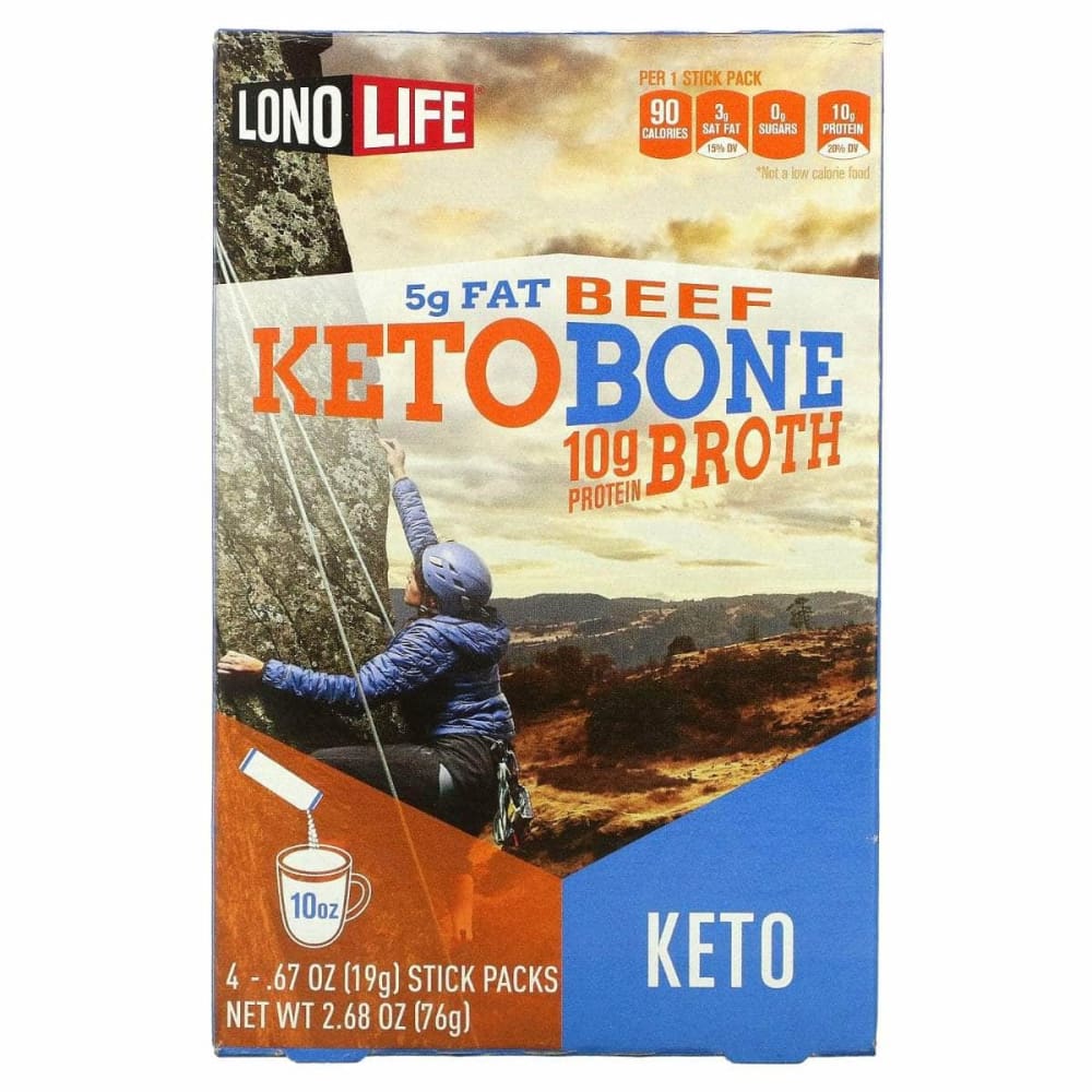 LONOLIFE LONOLIFE Keto Beef Broth 4 Sticks Packs, 2.68 oz