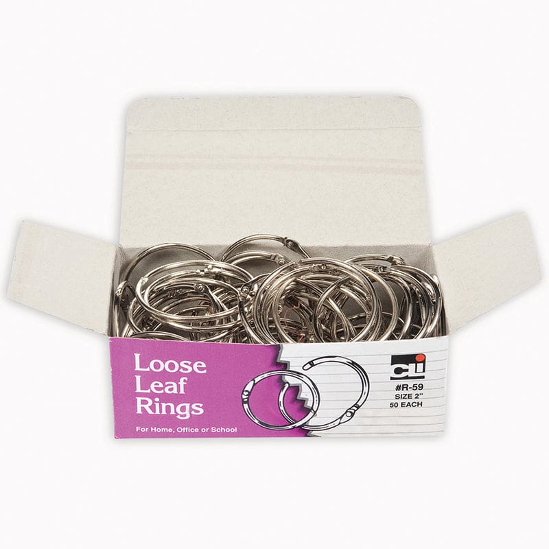 Loose Leaf Rings 2In 100/Box (Pack of 6) - Book Rings - Charles Leonard