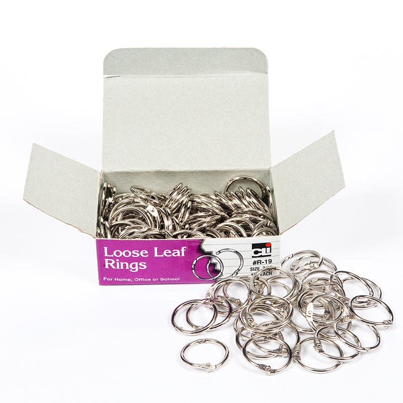 Loose Leaf Rings 3/4In 100/Bx (Pack of 6) - Book Rings - Charles Leonard