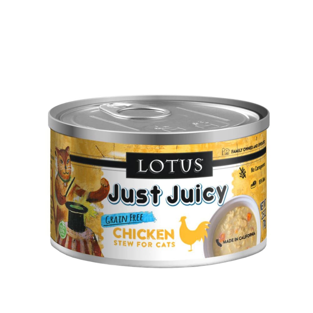 Lotus Cat Just Juicy Chicken Stew 2.5Oz - Pet Supplies - Lotus