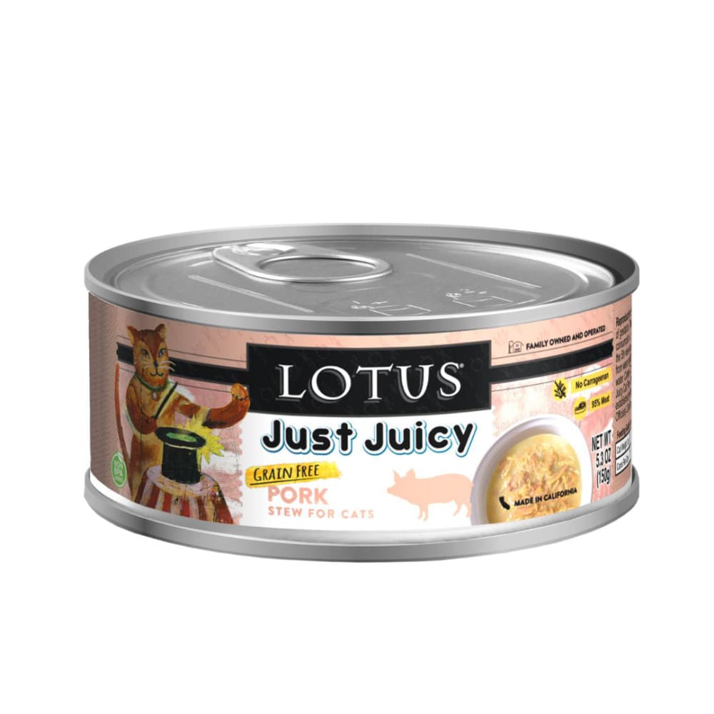 Lotus Cat Just Juicy Pork Stew 5.3Oz - Pet Supplies - Lotus