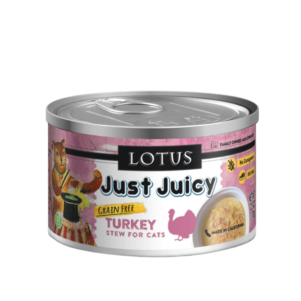 Lotus Cat Just Juicy Turkey Stew 2.5Oz - Pet Supplies - Lotus