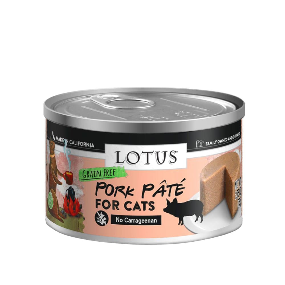 Lotus Cat Pate Grain Free Pork 2.75Oz - Pet Supplies - Lotus