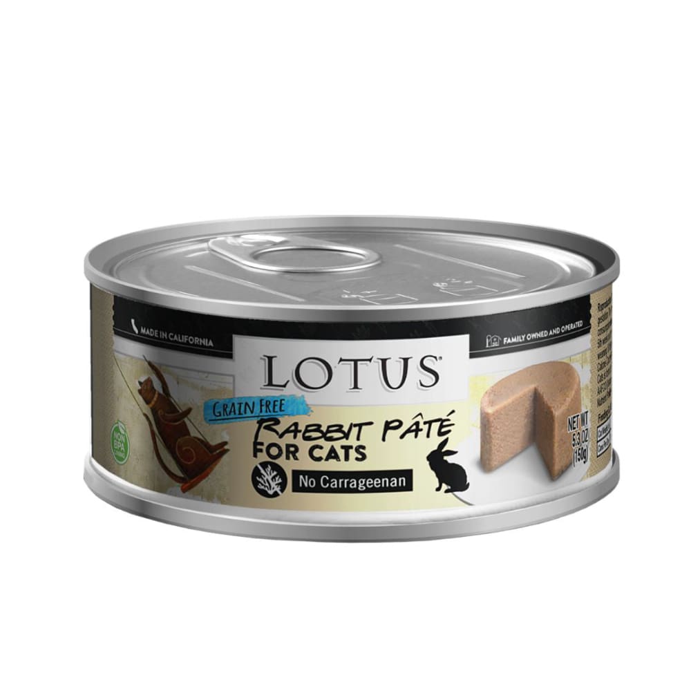 Lotus Cat Pate Grain Free Rabbit 5.3Oz - Pet Supplies - Lotus