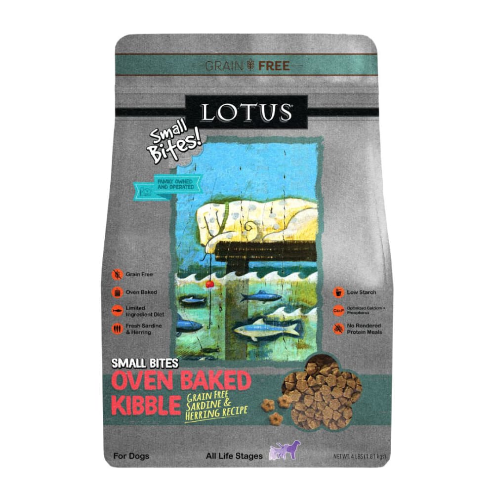 Lotus Dog Adult Grain Free Small Bite Sardine Pollock 4Lb - Pet Supplies - Lotus