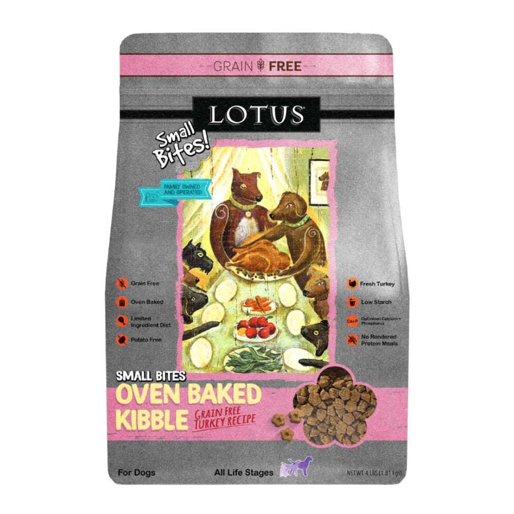 Lotus Dog Adult Grain Free Small Bite Turkey 4Lb - Pet Supplies - Lotus