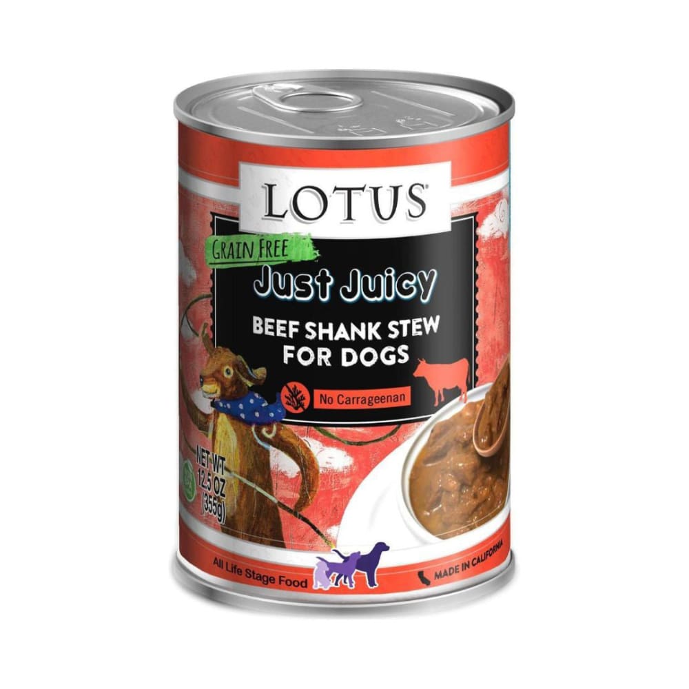 Lotus Dog Grain Free Juicy Beef Shank Stew 12.5Oz - Pet Supplies - Lotus