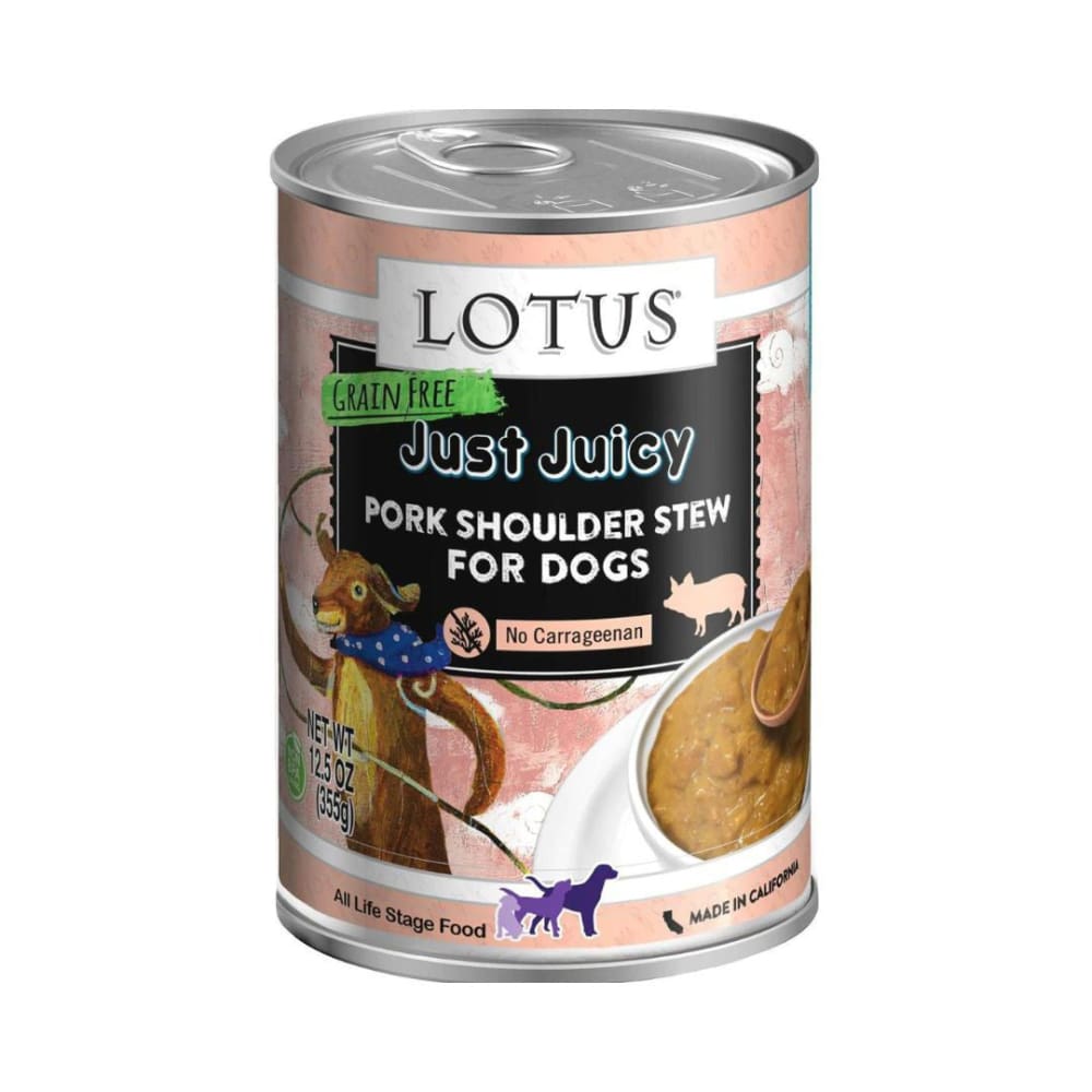 Lotus Dog Grain Free Juicy Pork Shoulder Stew 12.5Oz - Pet Supplies - Lotus