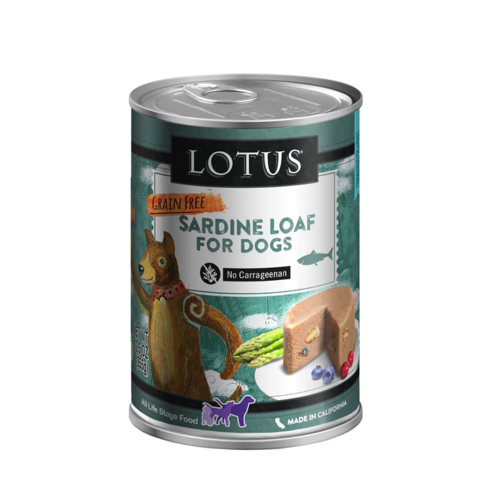 Lotus Dog Grain Free Loaf Sardine 12.5Oz - Pet Supplies - Lotus