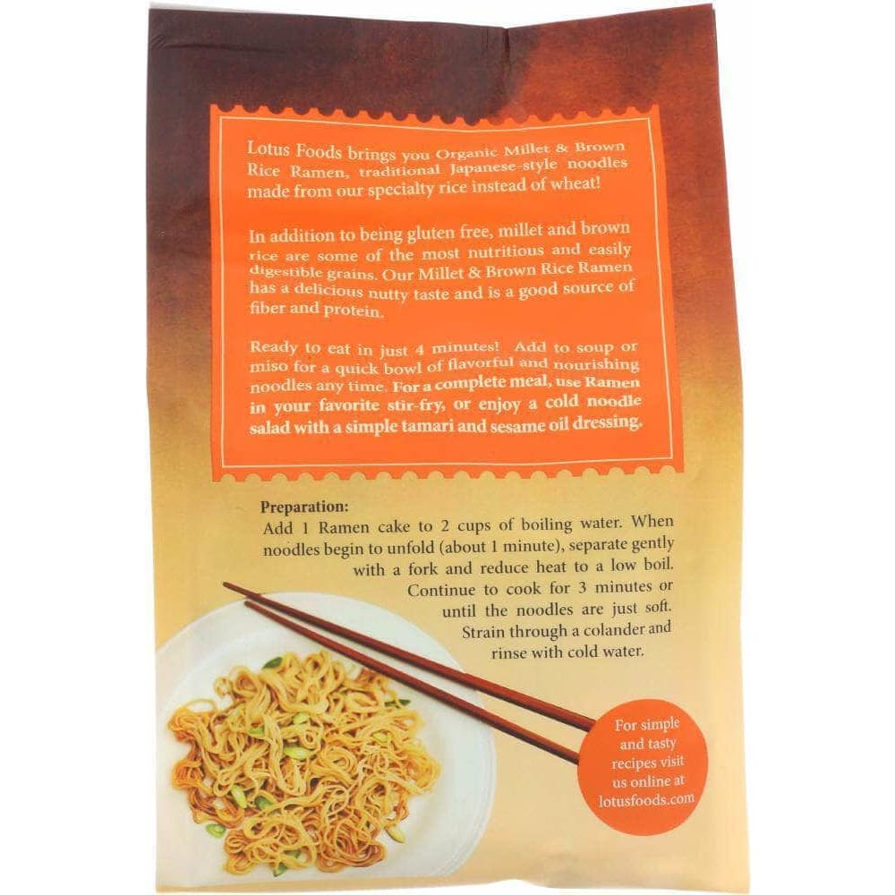 Lotus Foods Lotus Foods Organic Rice Ramen Noodles Millet & Brown, 10 oz
