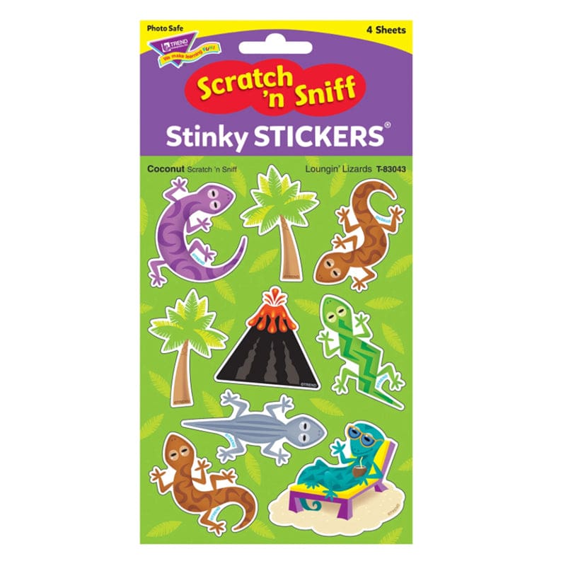 Loungin Lizards Stinky Stickrs 36Ct (Pack of 12) - Stickers - Trend Enterprises Inc.