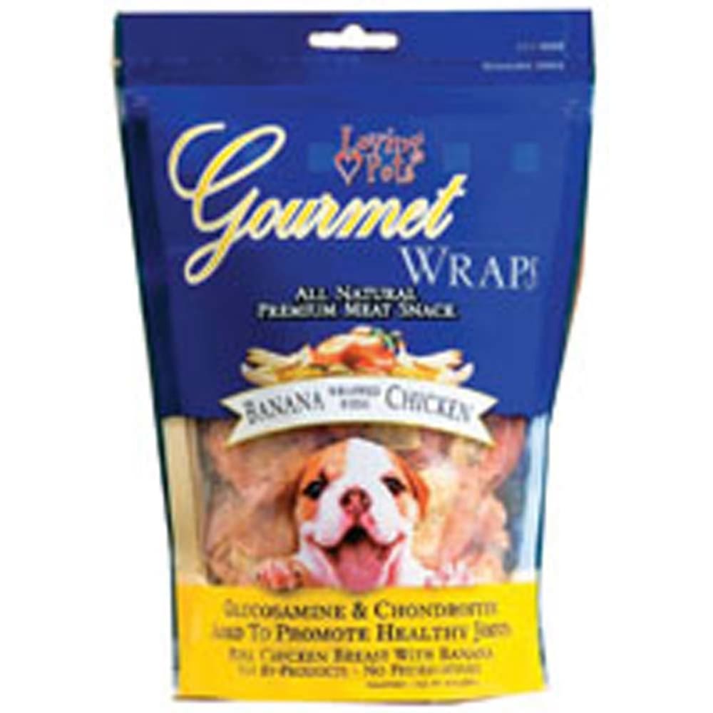 Loving Pets Gourmet Wraps Banana Wrapped with Chicken Dog Treat 6 oz - Pet Supplies - Loving Pets
