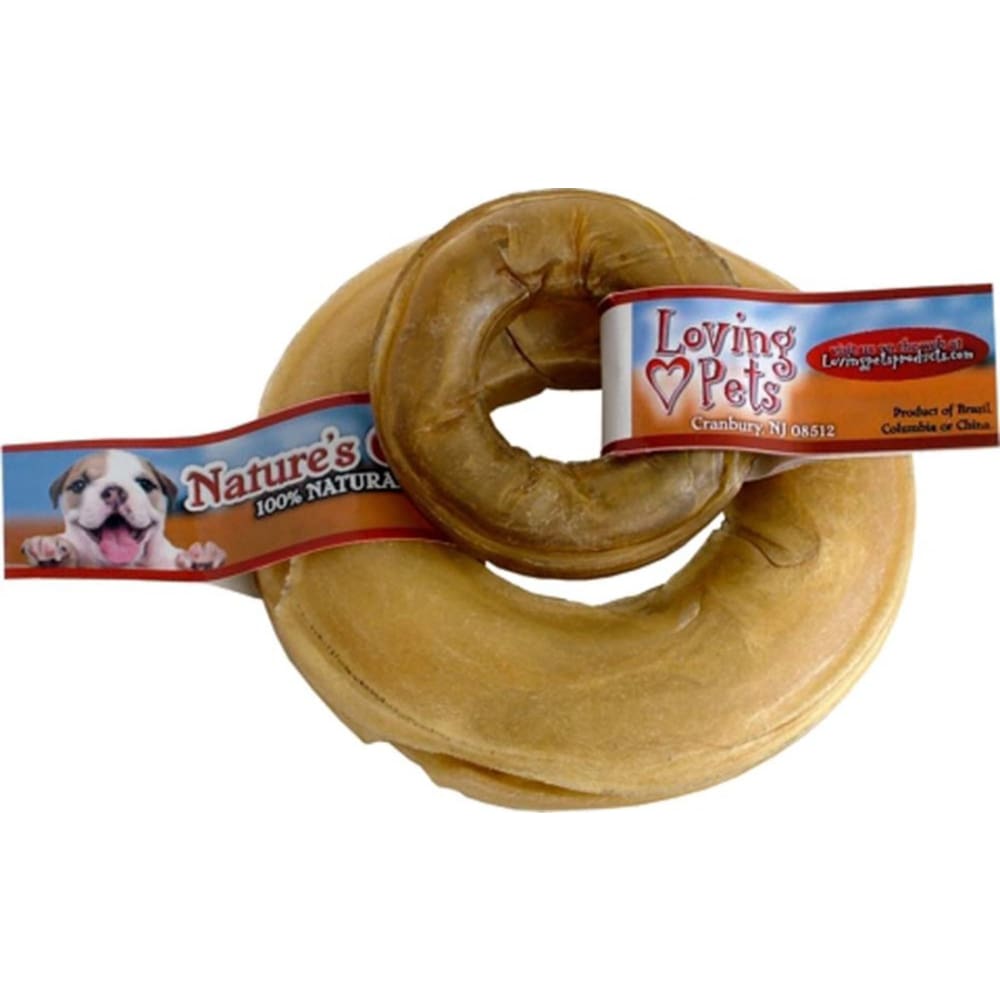 Loving Pets Pressed Rawhide Donut 6 in - Pet Supplies - Loving Pets