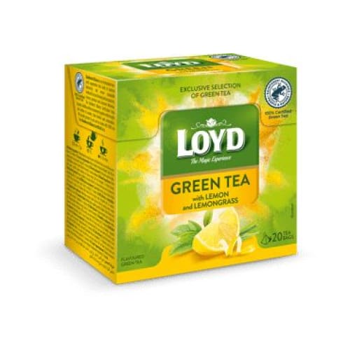 Loyd Green Tea Bags with Lemon and Lemongrass 20 pcs. - Loyd