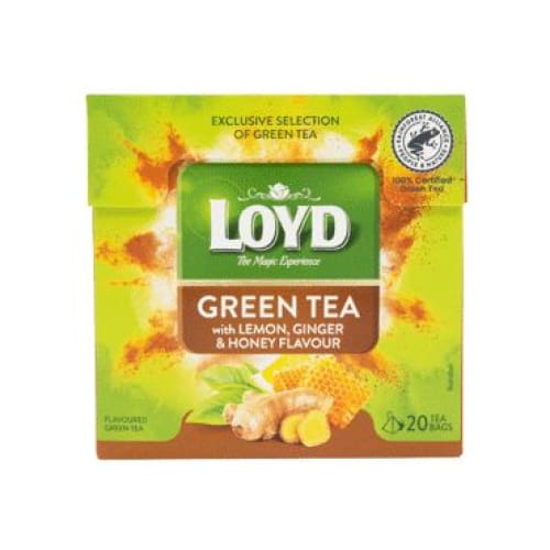 Loyd Green Tea with Lemon Ginger & Honey Flavour 20 pcs. - Loyd