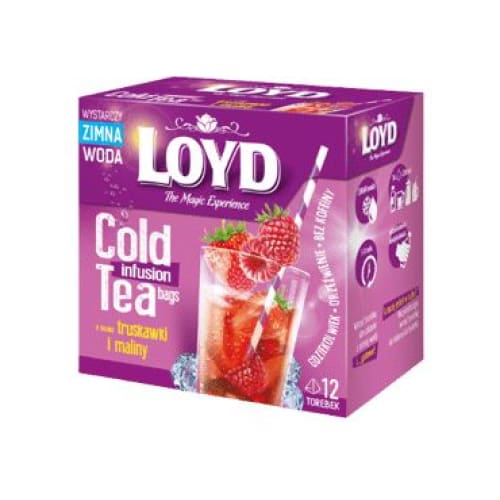 LOYD Raspberries & Strawberry Cold Infusion Tea 12 pcs. - LOYD