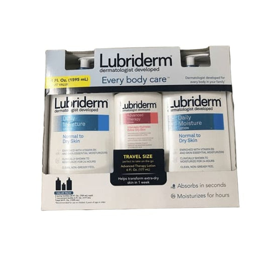 Lubriderm Advanced Therapy Lotion For Extra Dry Skin, 2 pk./24 fl. Oz. with Bonus 6 fl. Oz. Bottle - ShelHealth.Com