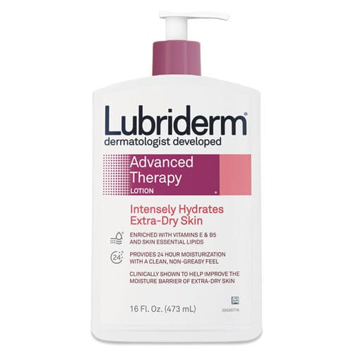 Lubriderm Advanced Therapy Moisturizing Hand/body Lotion 16 Oz Pump Bottle 12/carton - Janitorial & Sanitation - Lubriderm®