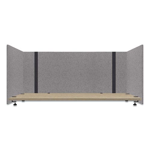 Lumeah Adjustable Desk Screen With Returns 48 To 78 X 29 X 26.5 Polyester Ash - Furniture - Lumeah